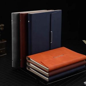 Libreta de Cuero PU A5/B5, Suministro de Fábrica, Libreta de Tapa Dura con Tres Pliegues, Libreta Espiral, Agenda, Diario, Planificador - Product Image 1