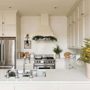 Mueble de Cocina Moderno de Madera Maciza Blanca Personalizado, Cocina Modular en Forma de U de Lujo con Fregadero para Diseño de Cocina Pequeña - Product Image 3