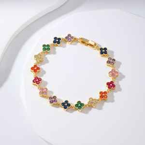 أزياء شخصية أربع أوراق البرسيم سوار البتلة في لون جديد لعيد الحب هدية عيد ميلاد - Product Image 2