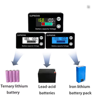 Indikator Kapasitas DC 8V-100V, Pengukur Daya, Voltmeter Baterai DC 3S-20S