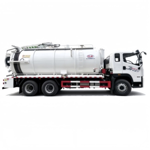 Camion d'aspiration des eaux usées et des excréments, capable de tirer, aspirer et décharger dans les égouts - Camion d'aspiration des eaux usées de grande capacité pour l'exportation - Product Image 3