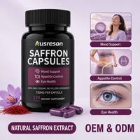 Safranal Biologique OEM 0,3% Extrait de Crocus Sativus Soutien de l'Humeur Santé Oculaire Vente en Gros Marque Privée Capsules de Safran Pur Naturel