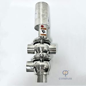 SS304 SS316L vệ sinh lớp vệ sinh thép không gỉ giá không khí để không khí khí nén đôi chỗ ngồi dòng chảy chuyển hướng Van đảo chiều van - Product Image 6