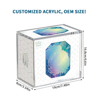 Boîte de présentation ETBOX Booster avec couvercle magnétique renforcé et protection acrylique pour le rangement et la présentation des cartes Pokémon