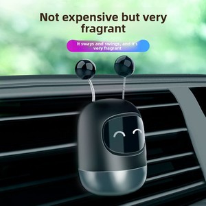 Désodorisant de voiture robot en ABS à fixation sur grille d'aération, parfum léger longue durée, élimination des odeurs, baume solide parfumé en forme de dessin animé pour voiture - Product Image 5