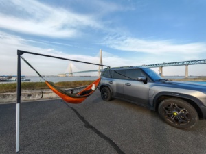 Dựa Tự Động SUV Ngoài Trời Xách Tay Có Thể Điều Chỉnh Hợp Kim Nhôm Cắm Trại Võng Khung Người Lớn 1-2 Người 150 Cm 200Kg Công Suất Đi Bộ Đường Dài - Product Image 5