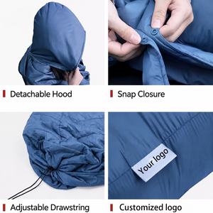Couverture de camping alternative au duvet, ultralégère, sans plumes, couette chaude, <span class=keywords><strong>poncho</strong></span> portable, sac de couchage pour la randonnée en plein air et le trekking - Product Image 5