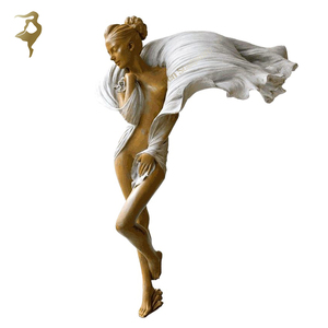 Scultura della statua della ragazza danzatrice di bellezza nuda nuda in stile occidentale moderna in bronzo - Product Image 6