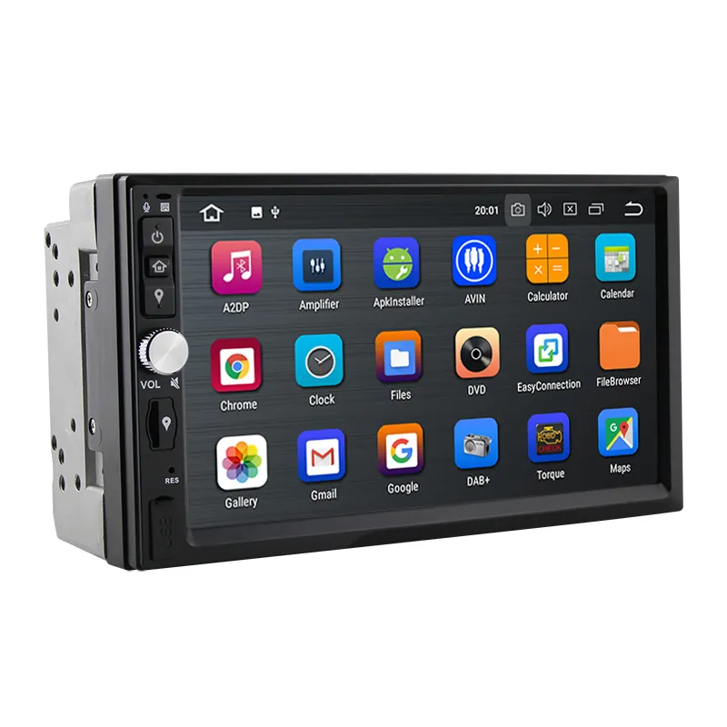 Multimedia Mobil Universal, Pemutar Radio Audio Mobil 3G WIFI 7 Inci 2 Din Android 8.1 RAM 2G ROM 16G dengan Navigasi GPS Sat OBD DAB TPMS