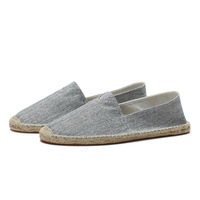 Chaussures de course décontractées en toile de jute à semelle en jute, chaussures de marche, chaussures de pêcheur, chaussures de conduite, vente chaude, pas cher