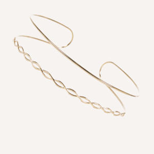 Collier ras du cou CUCOCUCA YFB 010 en acier inoxydable à maillons ovales, bijou de cou moderne et minimaliste, design simple pour les tenues d'été - Product Image 1