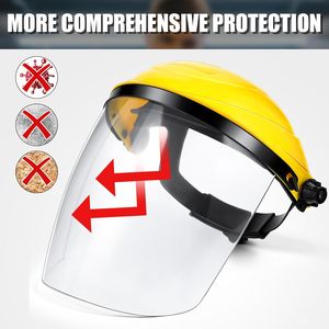 Mascherina di sicurezza gialla <span class=keywords><strong>scudo</strong></span> maschera di protezione resistente agli urti completo per la macinazione <span class=keywords><strong>e</strong></span> il taglio con copricapo a cricchetto - Product Image 4