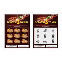 Cartes à gratter personnalisées de haute qualité en couleur avec codes uniques, impression numérique sur papier offset et carton duplex