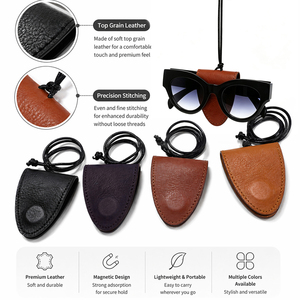 DUJIANG K261 Brillenclip aus Oberleder mit Lanyard für Sonnenbrillen und Brillen, Kreative Tragbare Aufbewahrung aus Echtem Leder - Product Image 4