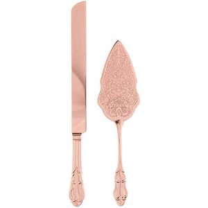 Rifornimenti Del Partito d'epoca In Oro Rosa Taglio Della Torta Pala <span class=keywords><strong>Burro</strong></span> Coltelli Per La Torta/Pizza/Formaggio, torta nuziale <span class=keywords><strong>coltello</strong></span> e server set - Product Image 4