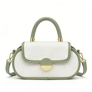 Женская сумка через плечо из искусственной кожи с замком <span class=keywords><strong>Kiss</strong></span> Lock, винтажная зеленая, модная повседневная элегантная маленькая сумка-клатч - Product Image 1