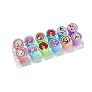 Set di timbri giocattolo da 12pk per cartoni animati auto-inchiostro rotondi piccoli francobolli per le <span class=keywords><strong>vacanze</strong></span> dei <span class=keywords><strong>bambini</strong></span> - Product Image 4