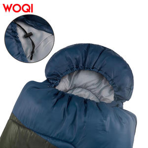 Sac de couchage Woqi Mummy bleu foncé en nylon respirant pour le froid, adulte, camping en plein air, 1500g, style enveloppe - Product Image 1