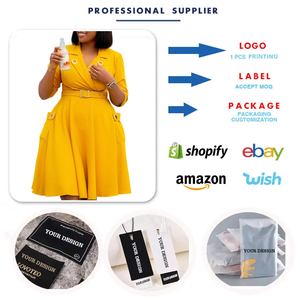 Abiti Primaverili Trendy da Donna, Eleganti e Casual, con Mezza Manica, Collo a V, Linea ad A, per Chiesa e Ufficio - Product Image 3