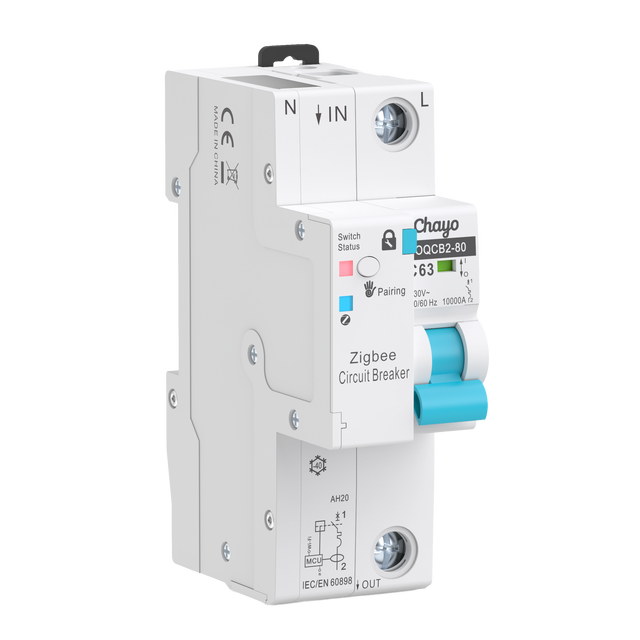 API TO-QCB2 TUYA 1P MCB Zigbee Power Metering Smart Life Products Timer Automatic Wireless Interrupter Re-closing Switch