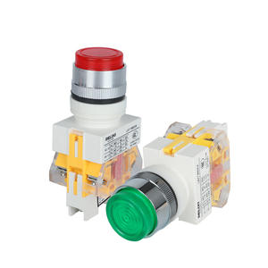 Interrupteur à bouton-poussoir éclairé Delixi LAY7-11D 220V à réinitialisation automatique 24V 380V 22MM en acier inoxydable NP4 Rouge/Vert Personnalisé Momentané - Product Image 2