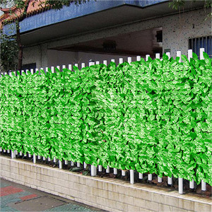 Forniture giardino 1x3 m recinzione artificiale siepe foglie verdi traliccio recinzione foglia artificiale per giardino - Product Image 5