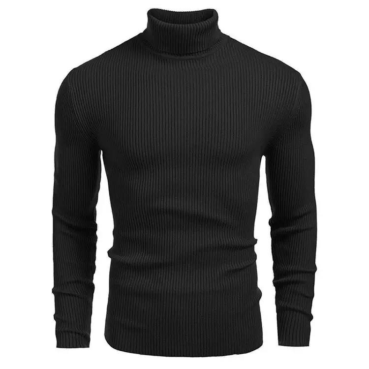 Wholesale Turtleneck Sweaters Multi-color Slim Long Sleeve Knitwear for Men