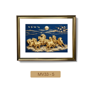 Art mural paysager en feuille d'or fait main, décoration intérieure de luxe pour hôtel et villa, modèle OEM ODM MV33-5 - Product Image 1