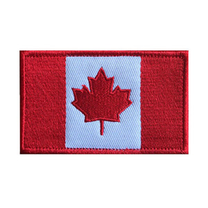 Gancio tattico e anello di fissaggio emblema Applique canadese ricamato Canada bandiera Patch per zaini cappelli - Product Image 2
