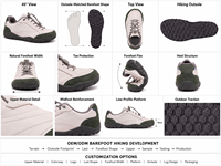 Chaussures de marche en plein air pour hommes, chaussures de randonnée pieds nus, baskets minimalistes à bout large pour la montagne, légères, OEM ODM pour femmes
