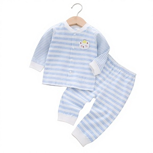 Conjunto <span class=keywords><strong>de</strong></span> Ropa Interior <span class=keywords><strong>de</strong></span> Algodón Puro sin Costuras para Bebés, Niños Pequeños y Recién Nacidos, Primavera-Otoño, Camiseta, Pantalones y Cárdigan - Product Image 1