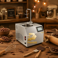 Machine à chocolat en acier inoxydable avec écran tactile, distributeur-interrupteur, pour usage industriel, à brancher, pour la fonte et le tempérage du chocolat
