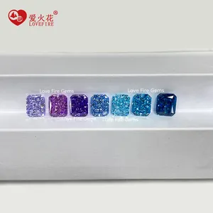 high quality colors synthetic cz gemstones octangle shape crushed ice cut 5A+ zircon stone cubic zirconia