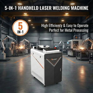 Machine de découpe et de soudage au laser à fibre portative 5-en-1 1500W 2000W 3000W pour le soudage, le nettoyage et la découpe des métaux - Product Image 1