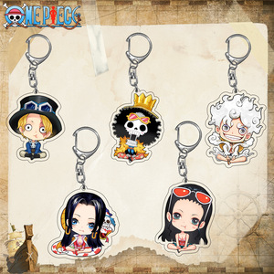 Un pezzo portachiavi acrilico con Luffy e Zoro Design Anime portachiavi ciondolo per Cosplay regalo all'ingrosso alla rinfusa - Product Image 1