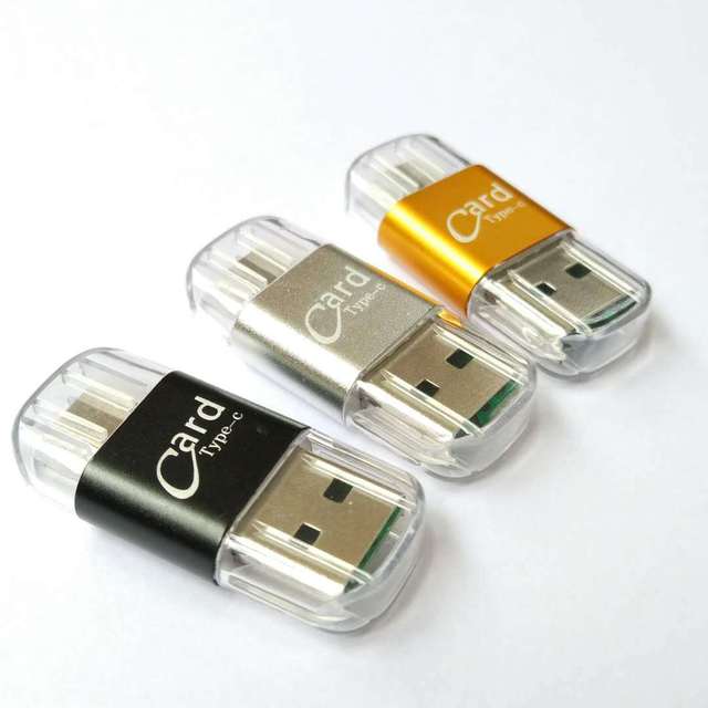 High Speed TF Memory Card Reader Dual-purpose Type-C Adapter for Mobile Phone Direct Plug Extended Memory SD Card