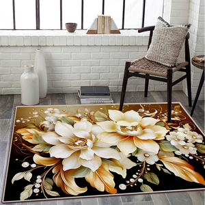 <span class=keywords><strong>Tappeto</strong></span> a farfalla moderno con stampa di <span class=keywords><strong>fiori</strong></span> per soggiorno, - Product Image 2