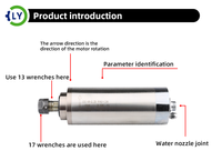 Kit de broche CNC électrique refroidie par air 2,2 kW avec moteur de broche haute fréquence et moteur à induction triphasé pour fraisage CNC