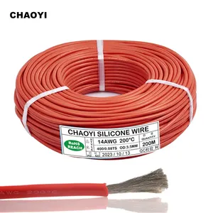 Free Sample 14awg Flexible High Temperature Resistant 2.0mmTinned Copper Wire 14awg Copper Silicone Wire Cable For RC Connector