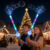 Épée à bulles portable unisexe en PE, poignée pingouin lumineuse, baguette magique musicale, thème ROMANCE, jouet d'été pour fêtes en extérieur, vente chaude