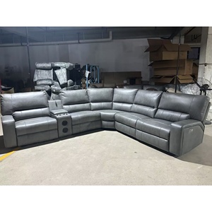 Muebles modernos para <span class=keywords><strong>el</strong></span> hogar, sillón reclinable <span class=keywords><strong>el</strong></span>éctrico de esquina seccional, en forma de sofá L, sofá modular tapizado extensible de cuero, silla Set7013 - Product Image 5