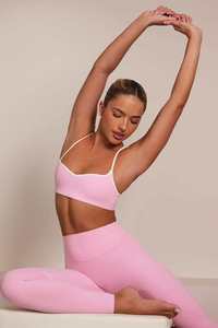 Breathable Yoga Sports Bra Set Elastic Waist Plus Size Fitness Training Hip Lift Solid Niners Niners Fitness Training Set - Product Image 4