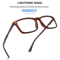 Gafas Ópticas TR 90 Precio de Fábrica, Montura de Gafas para Hombre y Mujer, Gafas Anti Reflejos, Gafas Cuadradas de Metal TR90 Baratas