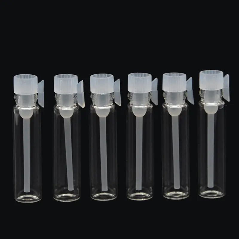 1/2/3 ml Leeres Mini-Glas parfüm Kleine Proben fläschchen Parfüm flasche Labor Flüssig duft Reagenzglas Test flasche
