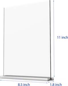 Newnewshow Porte-affiche en acrylique double face 8.5x11 pouces pour les annonces Annonces Certificats d'affaires pour le magasin de <span class=keywords><strong>restauration</strong></span> d'hôtel - Product Image 2