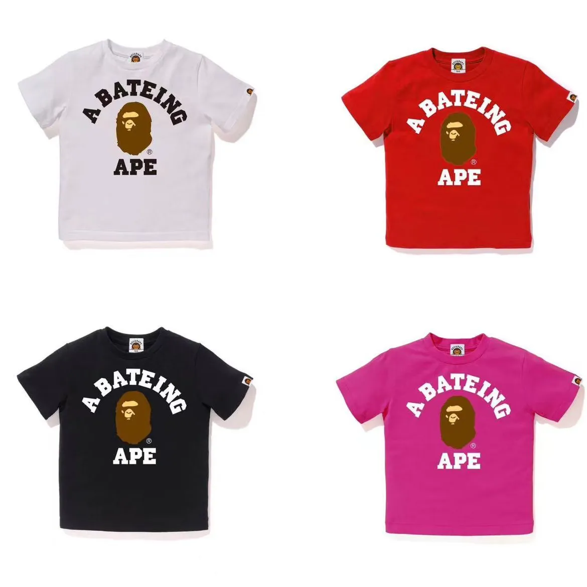2023 High-quality 1:1 new style BAPE brand fashion designer T-shirt men's children's fashion loose printed casual sports T-shirt