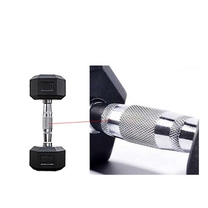 Manubrio Esagonale Gommato per Esercizi di Sollevamento Pesi Fitness a Casa e Uso Commerciale - Product Image 5