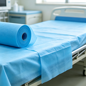 Venta al por mayor de fábrica: Material azul personalizado de 12-25 g/m² para sábanas médicas desechables, tela no tejida SMS - Product Image 2