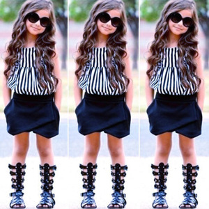 Ropa Infantil de Moda Coreana, Dulce Estilo a Cuadros para Bebés Niñas, Ropa de Verano para Niñas Adolescentes - Product Image 2