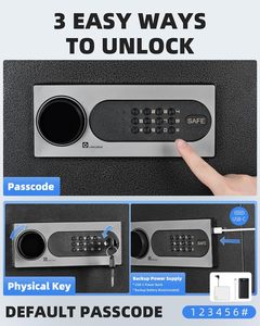 Hotelsafe Laptop-Safe mit Digitalem Tastenfeld für Zuhause und Büro Dokumente Geld Doppeltes Alarmsystem - Product Image 4